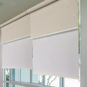 Cortina Roller Enrollable Dúo Liso Black Out 160cm x 200cm