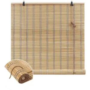 Cortina Enrollable De Bambú Decorativa Resistente 150x200cm
