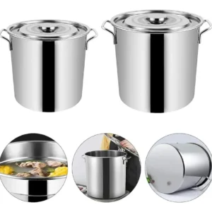 Olla Con Tapa En Acero Inox 40cm Alta Resistencia Y Calidad
