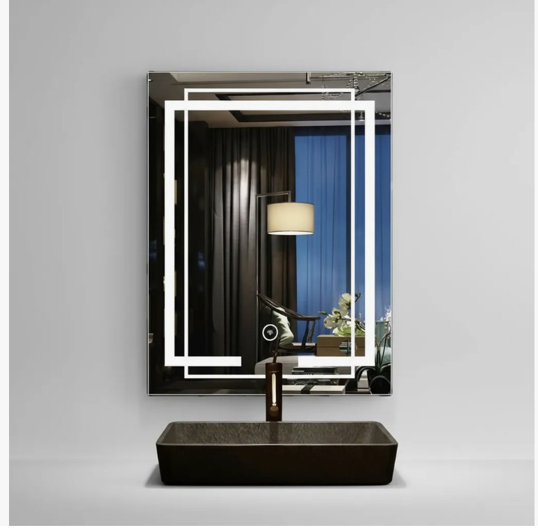 Espejo De Pared Rectangular Tres Tipos De Luces Led 50×70 - Imagen 2