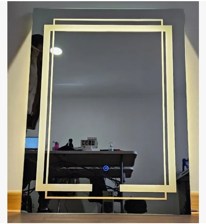 Espejo De Pared Rectangular Tres Tipos De Luces Led 50×70 - Imagen 5