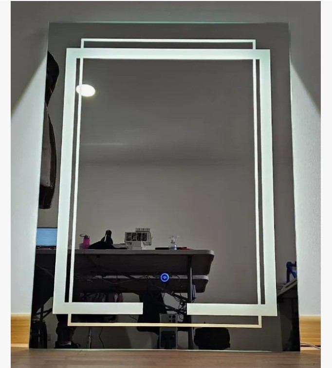 Espejo De Pared Rectangular Tres Tipos De Luces Led 50×70 - Imagen 6